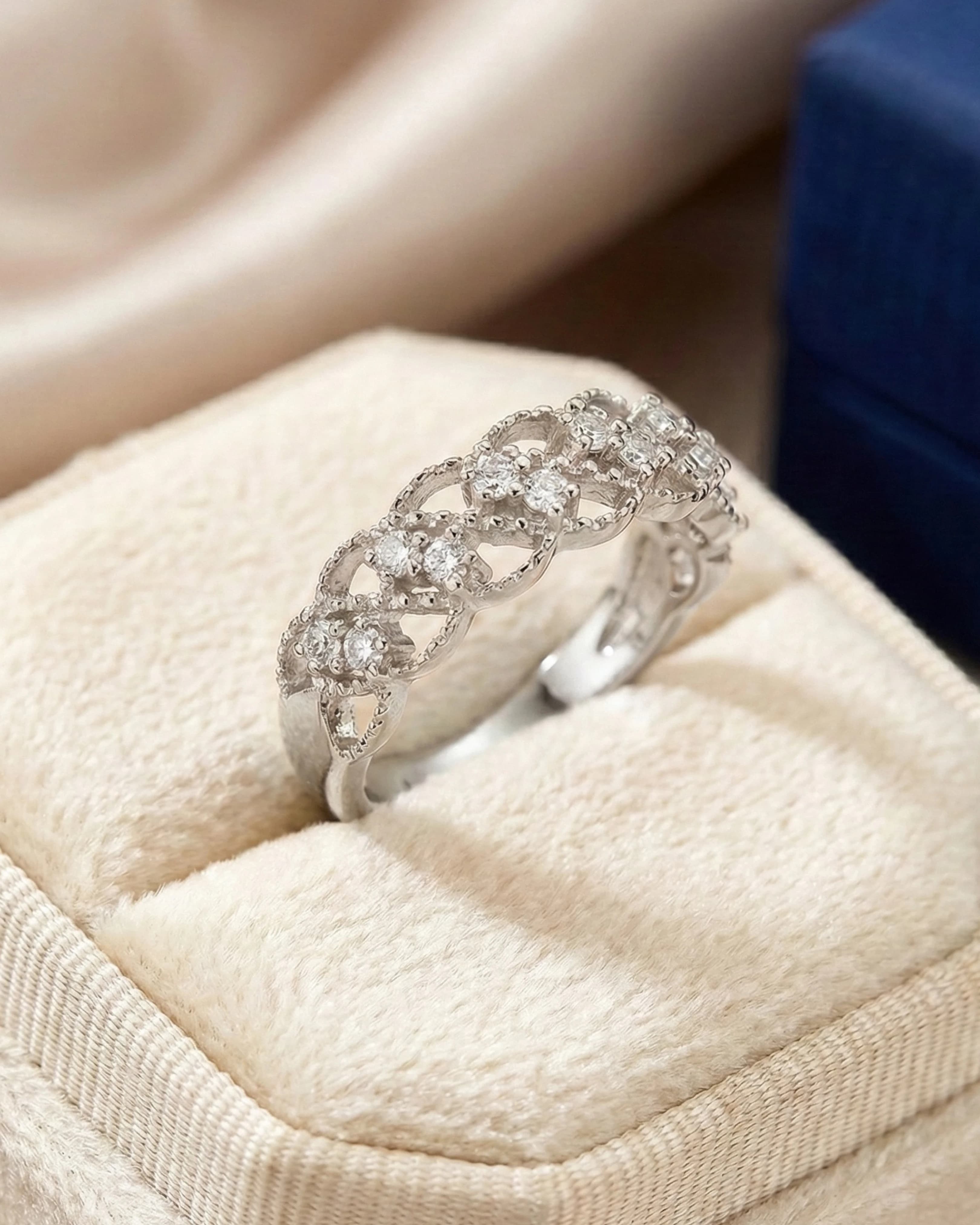 Ethereal Lace Pavé Band – 925 Sterling Silver view 3