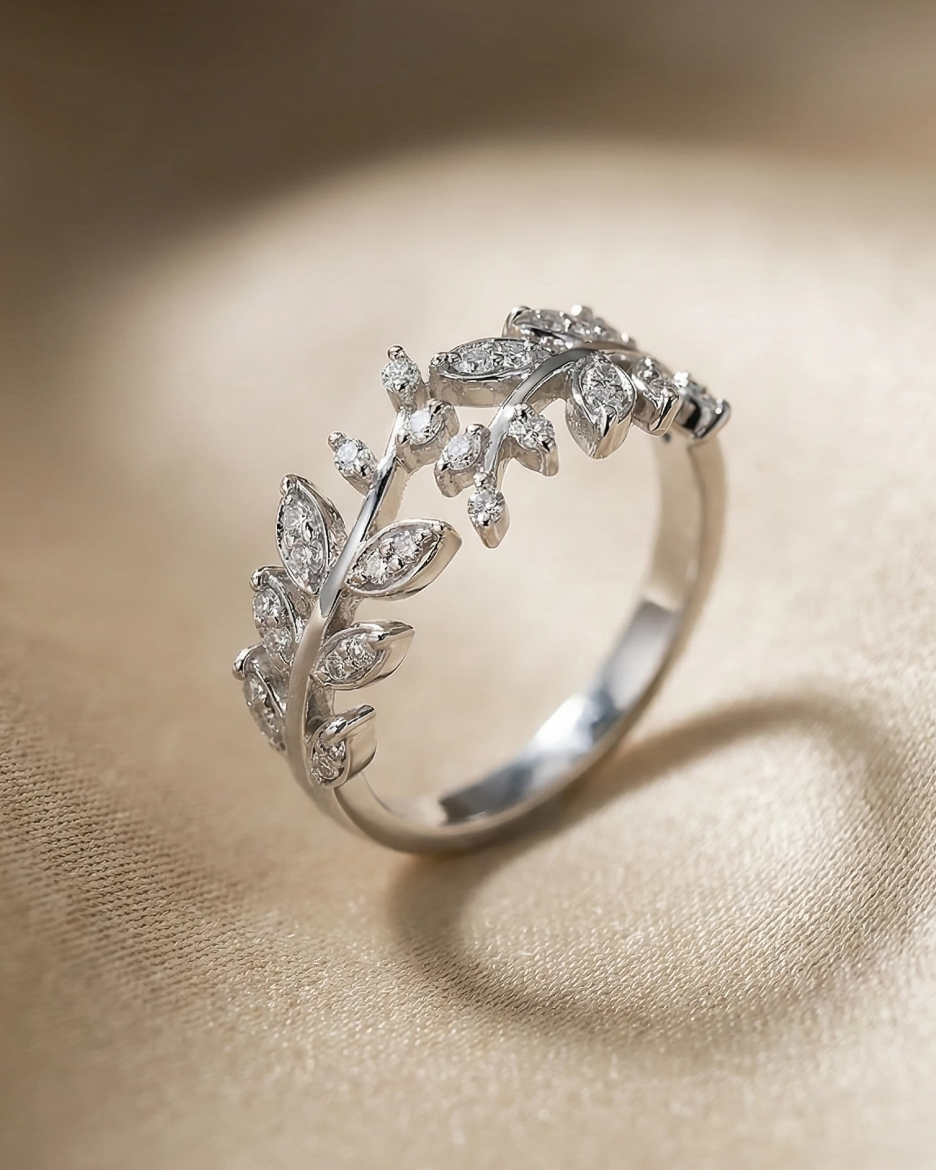 Silver Meadow Vine Ring – 925 Sterling Silver view 3