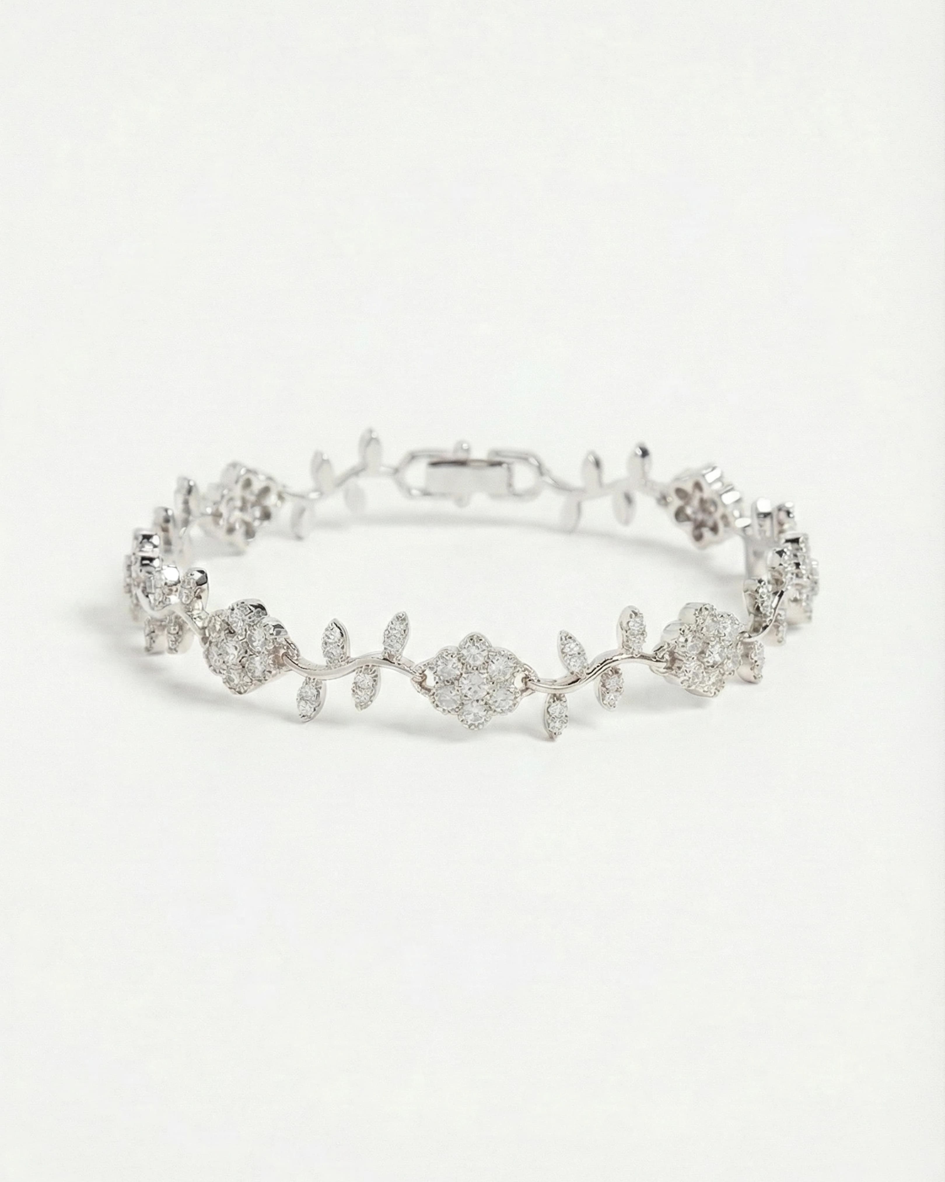 Golden Blossom Vine Bracelet – 925 Sterling Silver